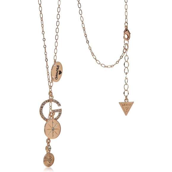Chic Gold Pave Y-Necklace with Exquisite Charms - Perfect Everyday Accessory - Picture 2 of 3